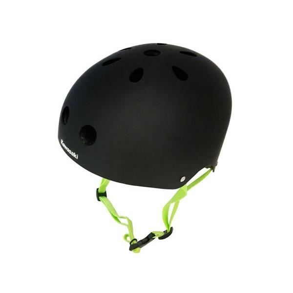 KAWASAKI Casque de Protection Taille Ajustable S / M Noir et Vert