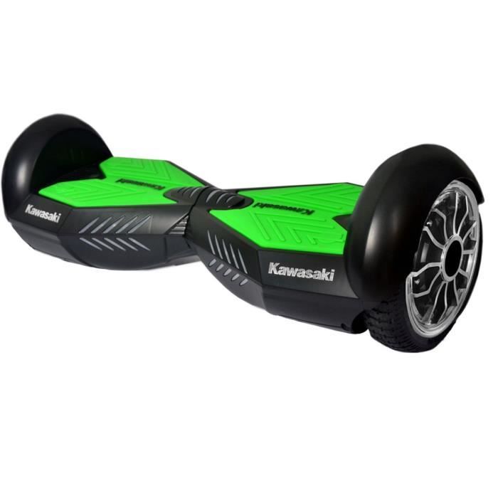 KAWASAKI Hoverboard 10 Pouces 2 x 350 W Noir et Vert