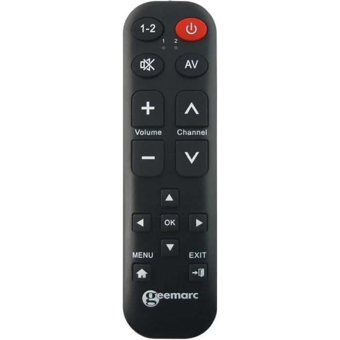 Télécommande universelle simplifiée GEEMARC TV15 - 14 touches programmables