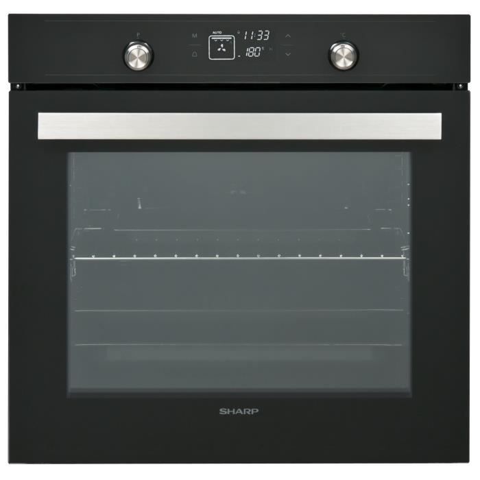 SHARP K-70V19BM2 Four électrique encastrable multifonction - Chaleur tournante - 78L - Catalyse - A - Noir