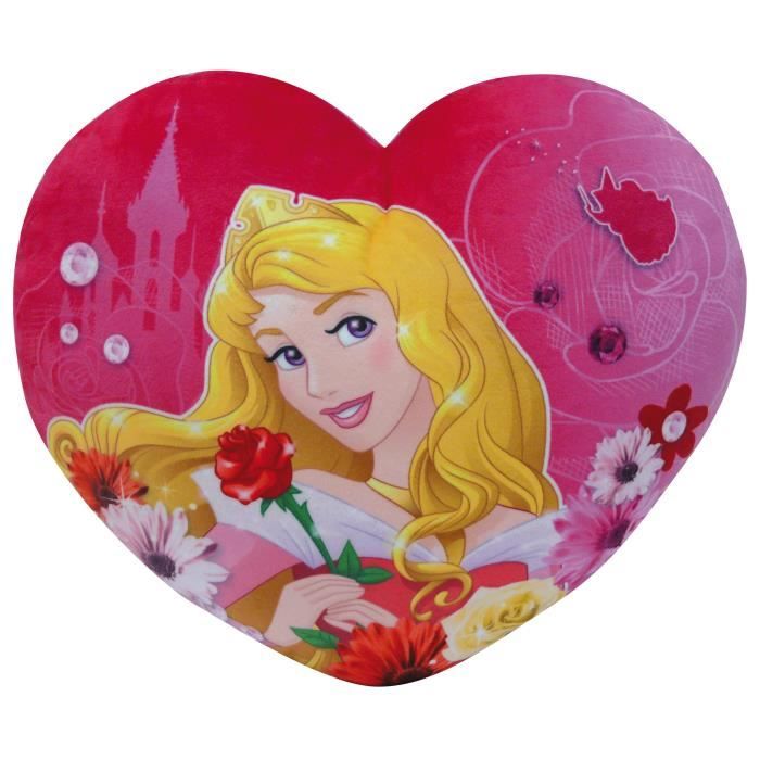 DISNEY PRINCESSES Coussin en CŒur, La Belle au Bois Dormant