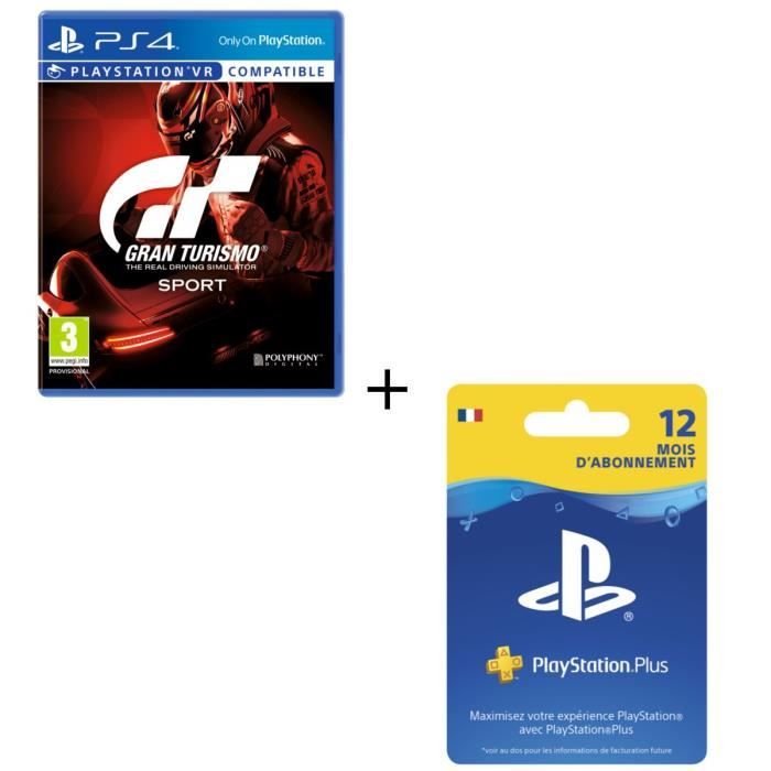 Gran Turismo Sport + Abonnement PlayStation Plus 12 mois