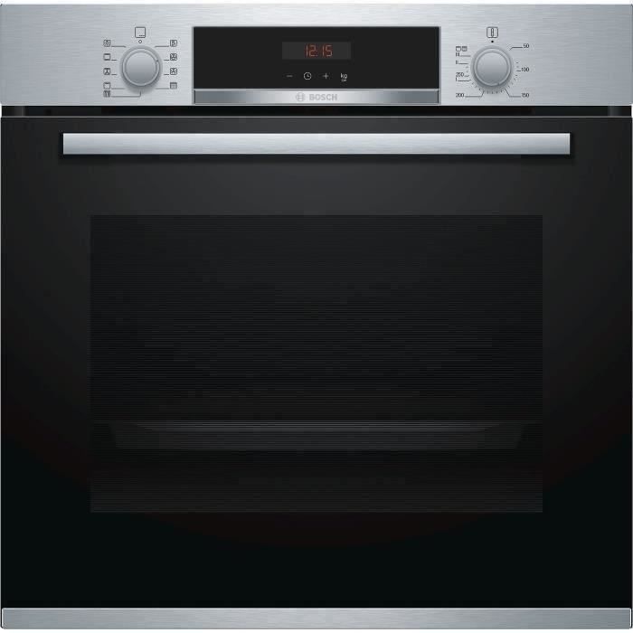 BOSCH HBA573BR0 - Four électrique encastrable - Air pulsé 3D+ - 71L - Pyrolyse - A - Inox