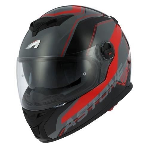 ASTONE Casque Intégral GT800 Wire Noir Rouge
