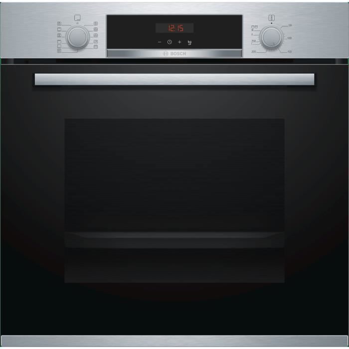 BOSCH HBB574BS0 - Four électrique encastrable - Air pulsé 3D+ - 71L - Pyrolyse - A - Inox