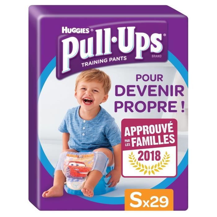 HUGGIES Pull Ups Cars Taille S - De 8 à 15Kg - 29 culottes d'apprentissage