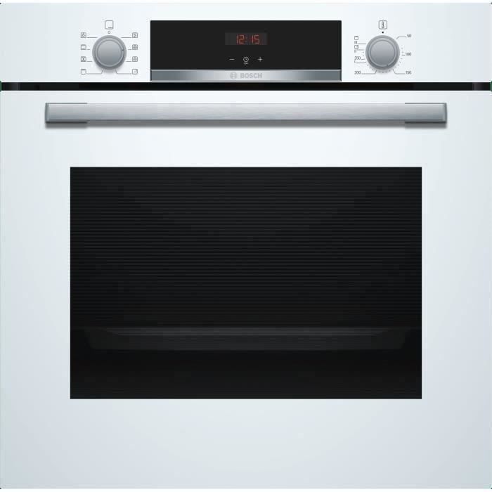 BOSCH HBA553BV0 - Four électrique encastrable - Air pulsé 3D+ - 71L - Nettoyage Ecoclean - A - Blanc