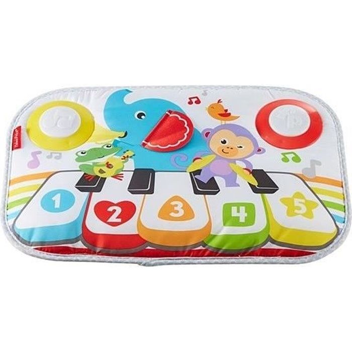 FISHER-PRICE - Mon Piano de Lit pour lit bébé barreaux - Sons, Mélodies et Lumières - 3 niveaux de jeu - Dès la naissance