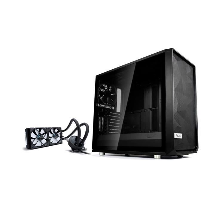 Pack Fractal Design Boîtier PC Meshify S2 Blackout + Watercooling Celsius S24 (2x120mm)