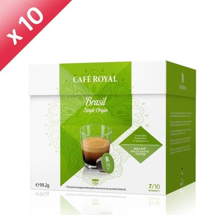 160 capsules CAFÉ ROYAL de café Single Origine Brésil 100% Arabica