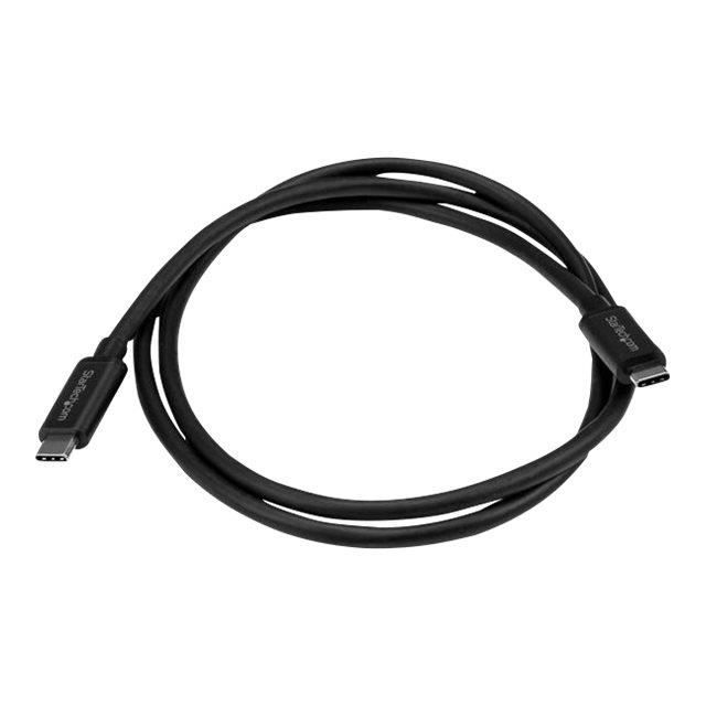 STARTECH Câble USB 3.1 USB-C vers USB-C de 1 m - Cordon USB C vers C - Mâle / Mâle - Noir