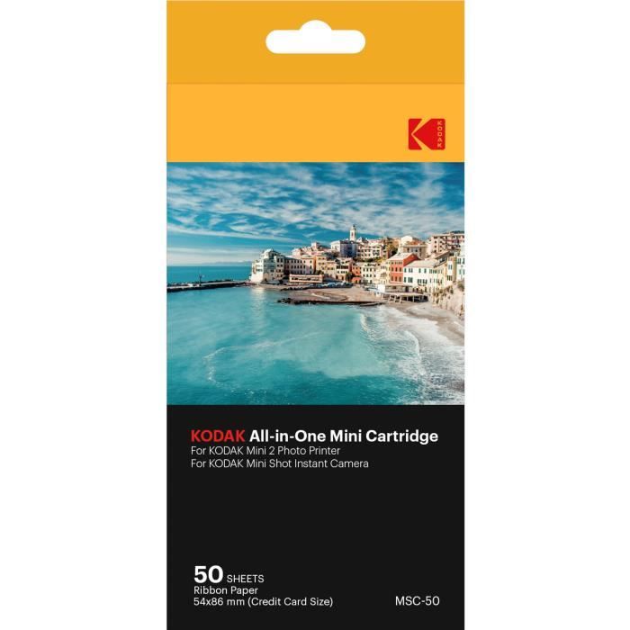 KODAK Pack de 50 Feuilles Compatible Mini Shot et PRINT 2 (New)