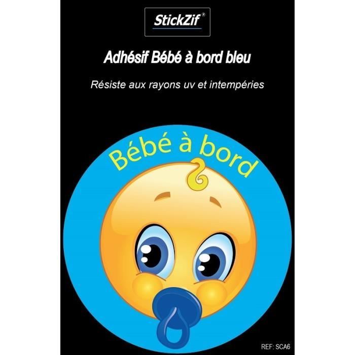 STICKZIF Adhésif Bébé à Bord Bleu SCA6