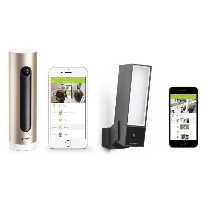 NETATMO Pack Caméras de surveillance extérieur IP HD Presence et à reconnaissance faciale Welcome