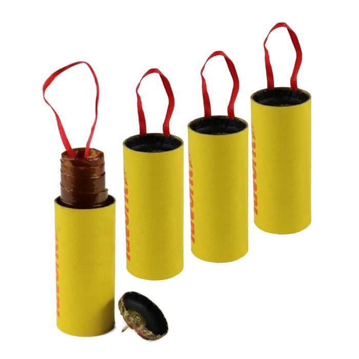 CAO CAMPING Lot de 4 attrapes mouches - Jaune