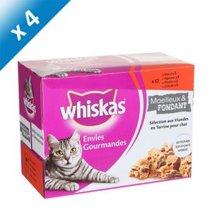 WHISKAS Moelleux Et Fondant 12x85g (x4)