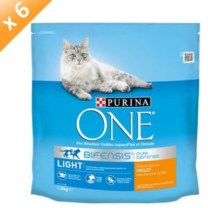PURINA ONE Light - Poulet et Blé - 1,5 KG (x6) - Pour chat adulte