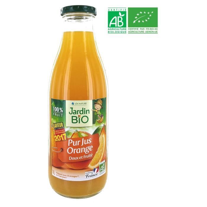 LEA NATURE Pur jus d'Orange JARDIN BIO 1 L Conditionné en France
