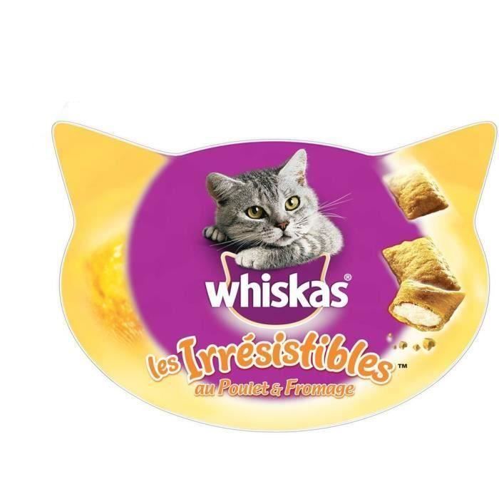 WHISKAS Les Irrésistibles friandises - Au poulet et fromage - Pour chat - 60 g (x8)
