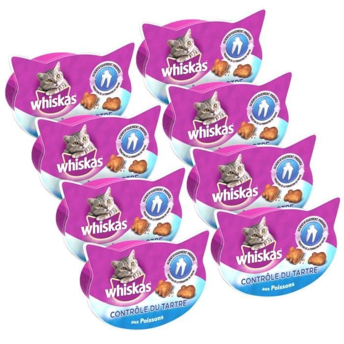 WHISKAS Friandise - Contrôle du tartre - Pour chat - 40 g