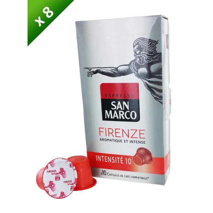 80 capsules SAN MARCO Capsules Firenze Compatible Nespresso