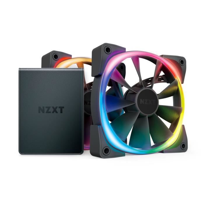 NZXT Lot de 2 Ventilateurs RGB HF-2812C-D1 - 120 mm - Contrôleur HUE 2