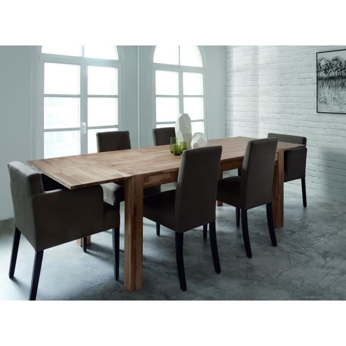 MILES Table extensible en chêne massif 4 à 10 personnes 150-230x90 cm