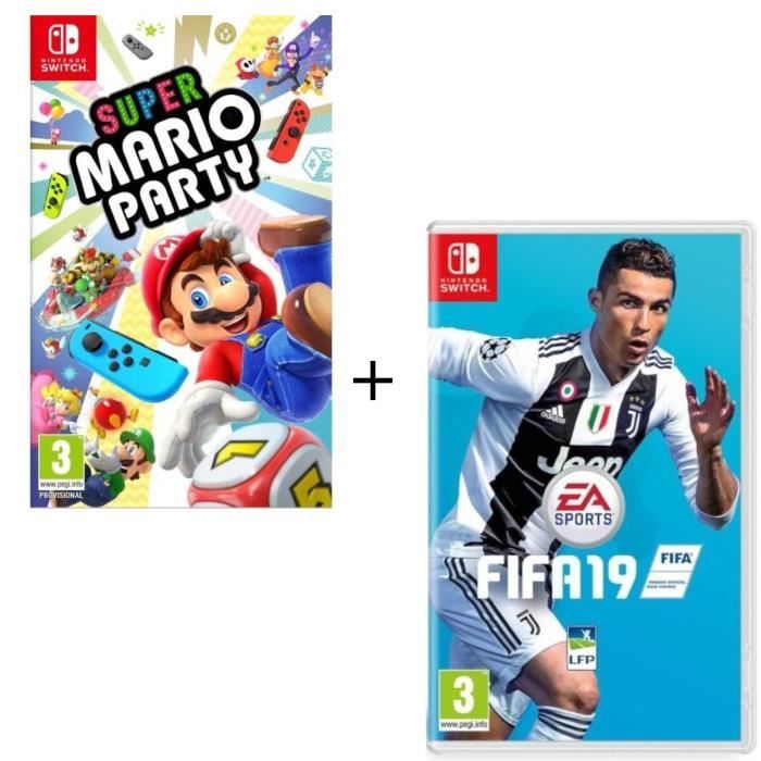 Pack 2 jeux Switch : Super Mario Party + FIFA 19