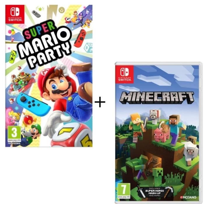 Pack 2 jeux Switch : Super Mario Party + Minecraft