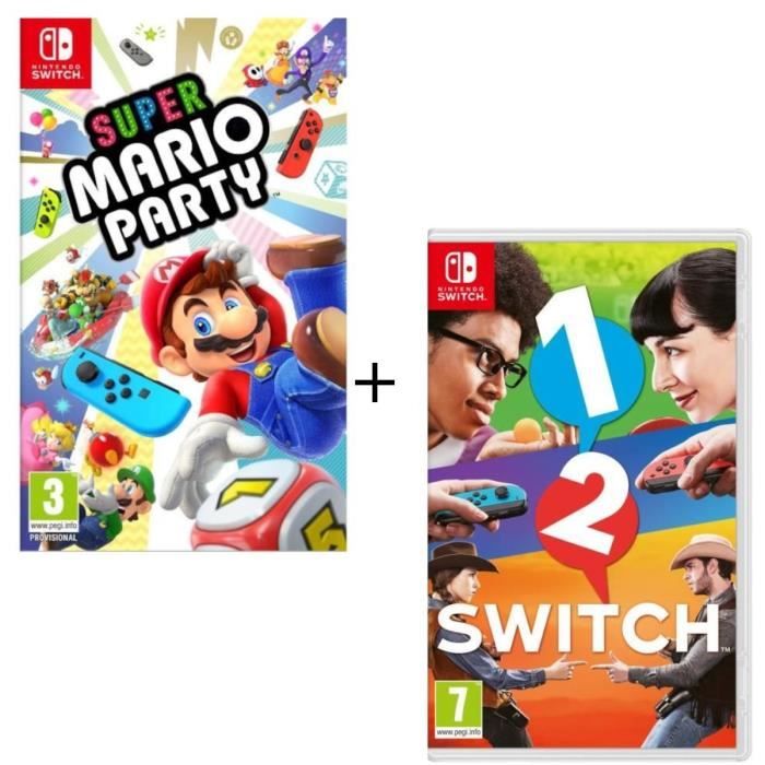 Pack 2 jeux Switch : Super Mario Party + 1-2-Switch