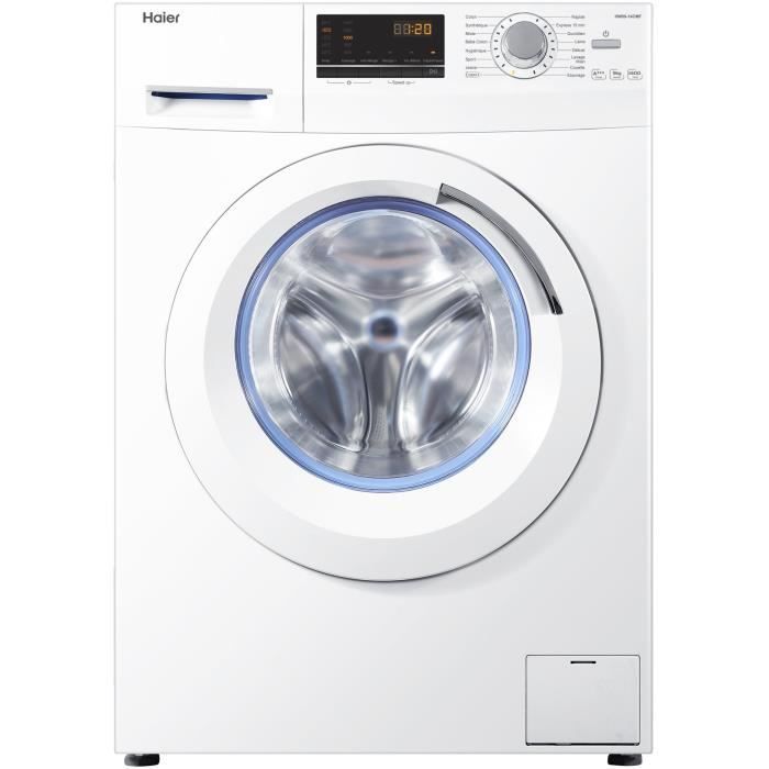 HAIER HW09-14CMF - Lave linge frontal - 9kg - 1400 tours / min - A+++ - Blanc
