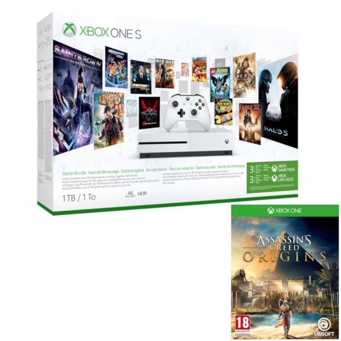 Xbox One S 1 To Game Pass + Assassin's Creed Origins