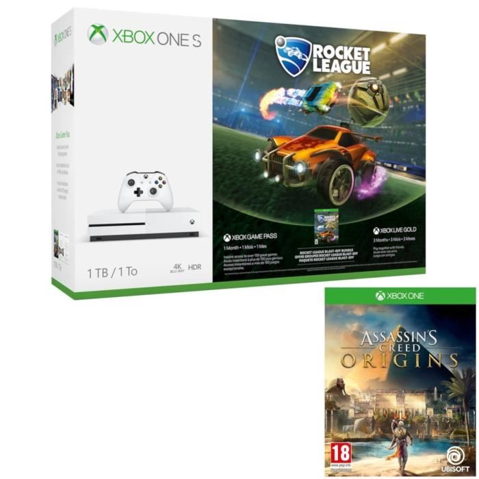 Xbox One S 1 To Rocket League + Assassin's Creed Origins