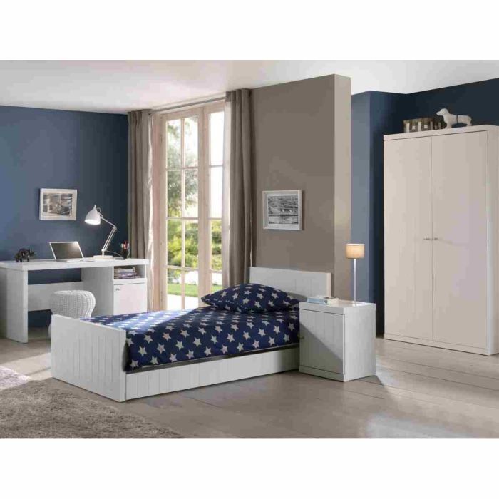 ROBIN Chambre enfant complète 90x200 cm - Blanc