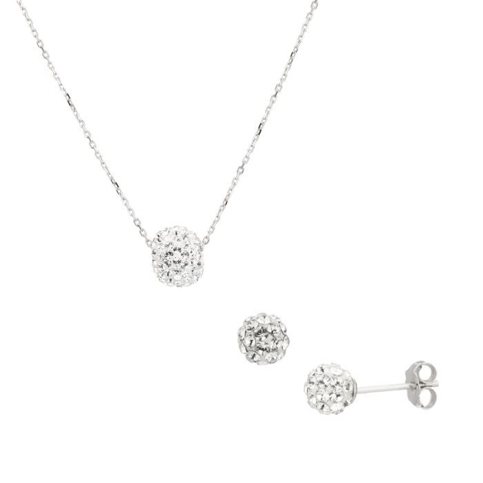 Parure COLORS Collier et Boucles d'Oreilles ornés de Cristaux SWAROVSKI ELEMENTS Femme