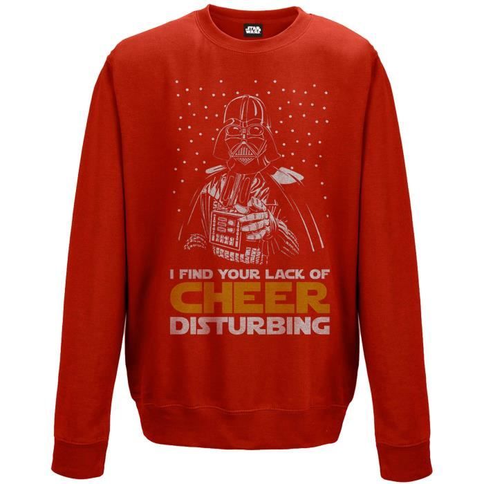PULL DE NŒL STAR WARS Cheer Rouge Mixte Homme et Femme