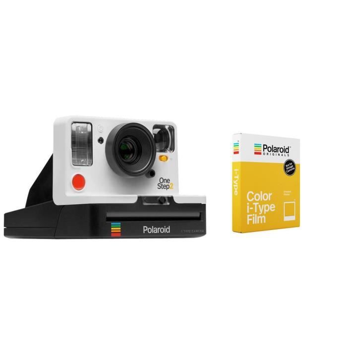 POLAROID Appareil photo instantané Original OneStep 2 - Avec viseur - Blanc + 8 Films