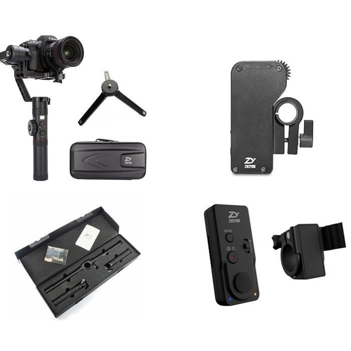 ZHIYUN Stabilisateur Crane 2 + Moteur Follow Focus + Télécommande + Double Poignées