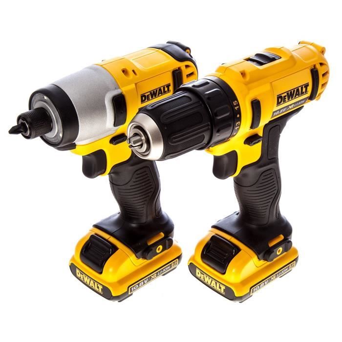 DEWALT Perceuse visseuse et visseuse a chocs 108V 2Ah Li ion