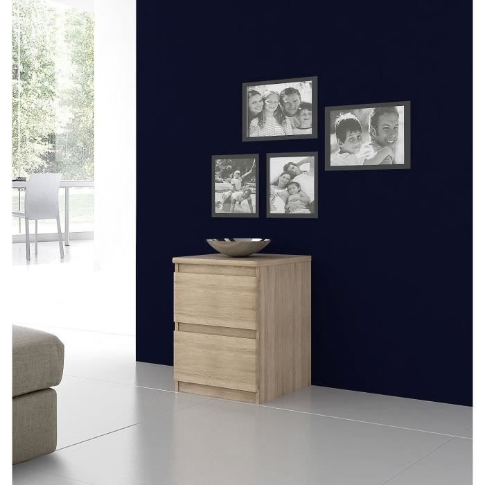 FINLANDEK Chevet NATTï contemporain décor chêne sonoma - L 42 cm