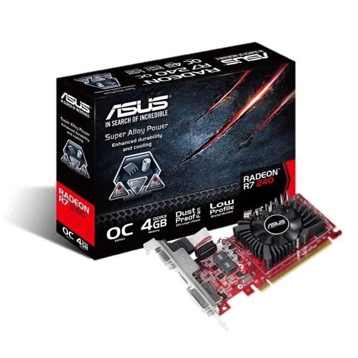 Asus AMD Radeon R7 240 4Go DDR3 OC LP