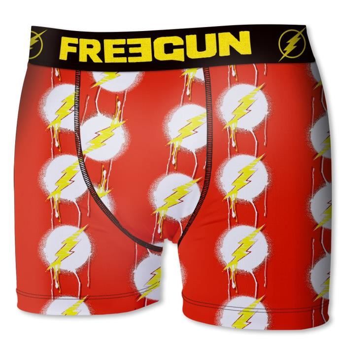 FREEGUN Boxer Homme Logo Flash Dc Comics