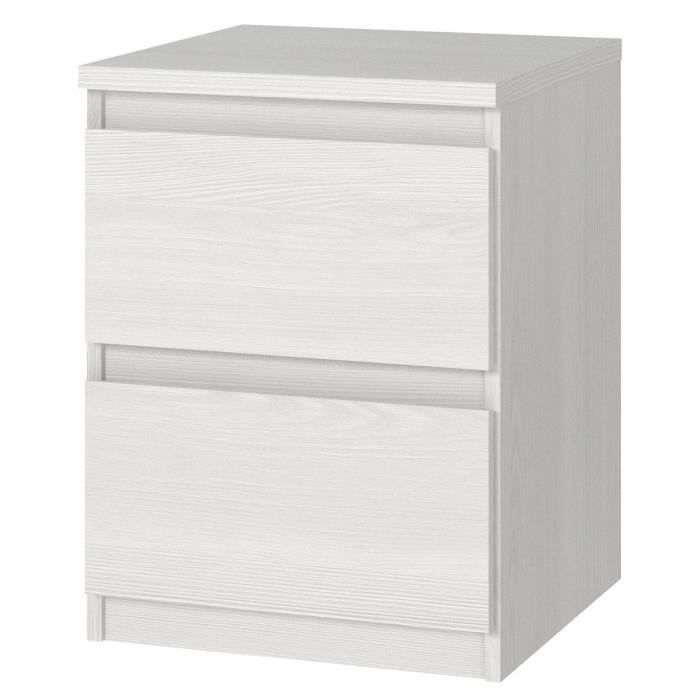FINLANDEK Chevet NATTï contemporain décor chêne neige mat - L 42 cm