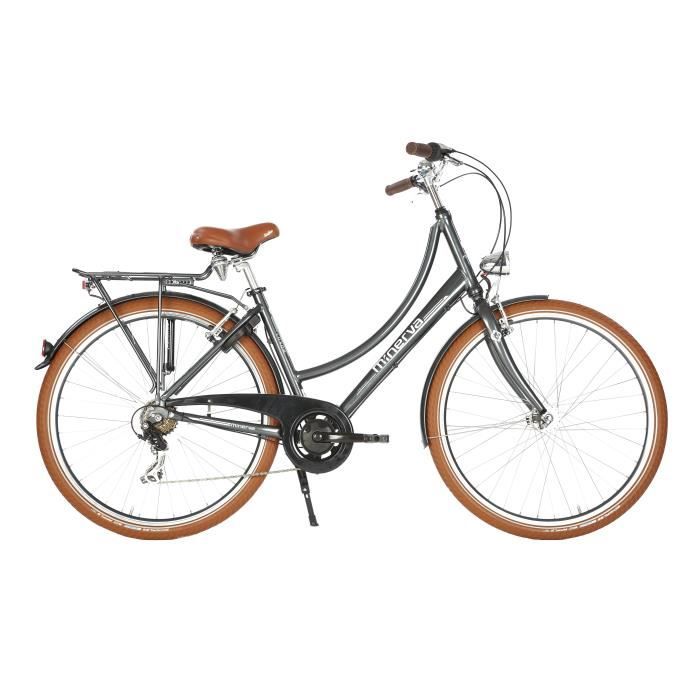MINERVA Vélo de ville LUXOR - Acera 7 - 53 cm - Femme - Gris