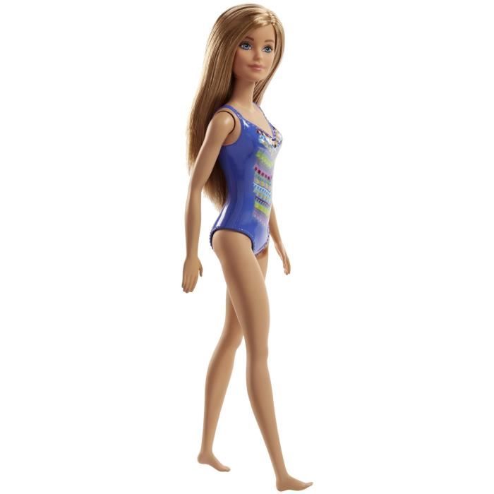 BARBIE Plage Maillot de Bain Bleu