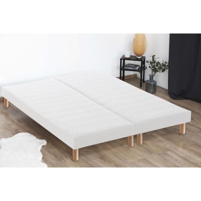 CONFORT DESIGN Sommiers 2 x 80 x 200 - Tapissier - 12 lattes fixes