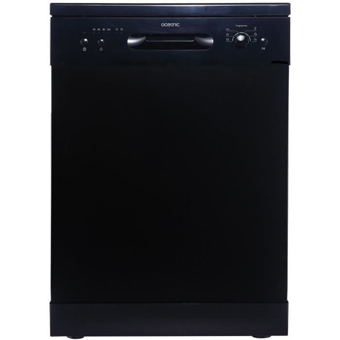OCEANIC OCEALV1247DDB3 - Lave vaisselle pose libre - 12 couverts - 47 dB - A++ - L 60 cm - Noir