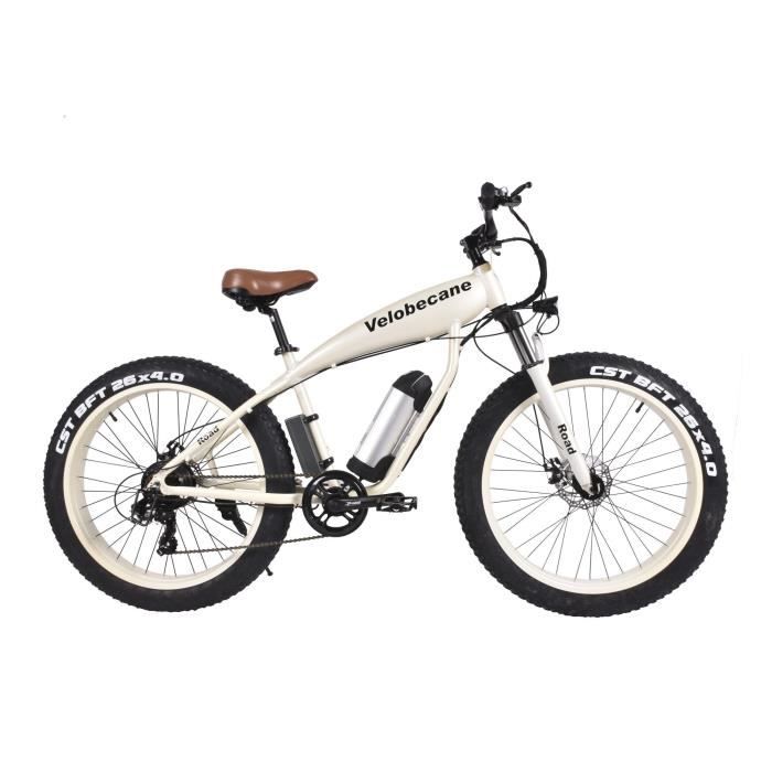 VELOBECANE Vélo électrique Road 26'' - Mixte - Beige