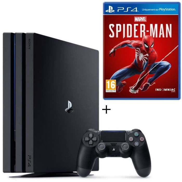 Pack PS4 Pro 1 To Noire + Marvel's Spider-Man