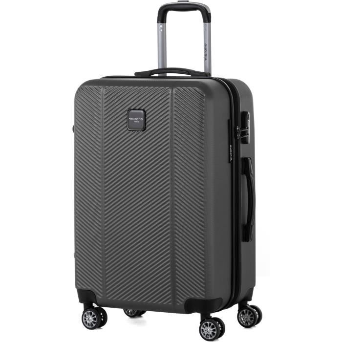 MURANO Valise week-end taille M 65cm avec 8 roues Gris foncé